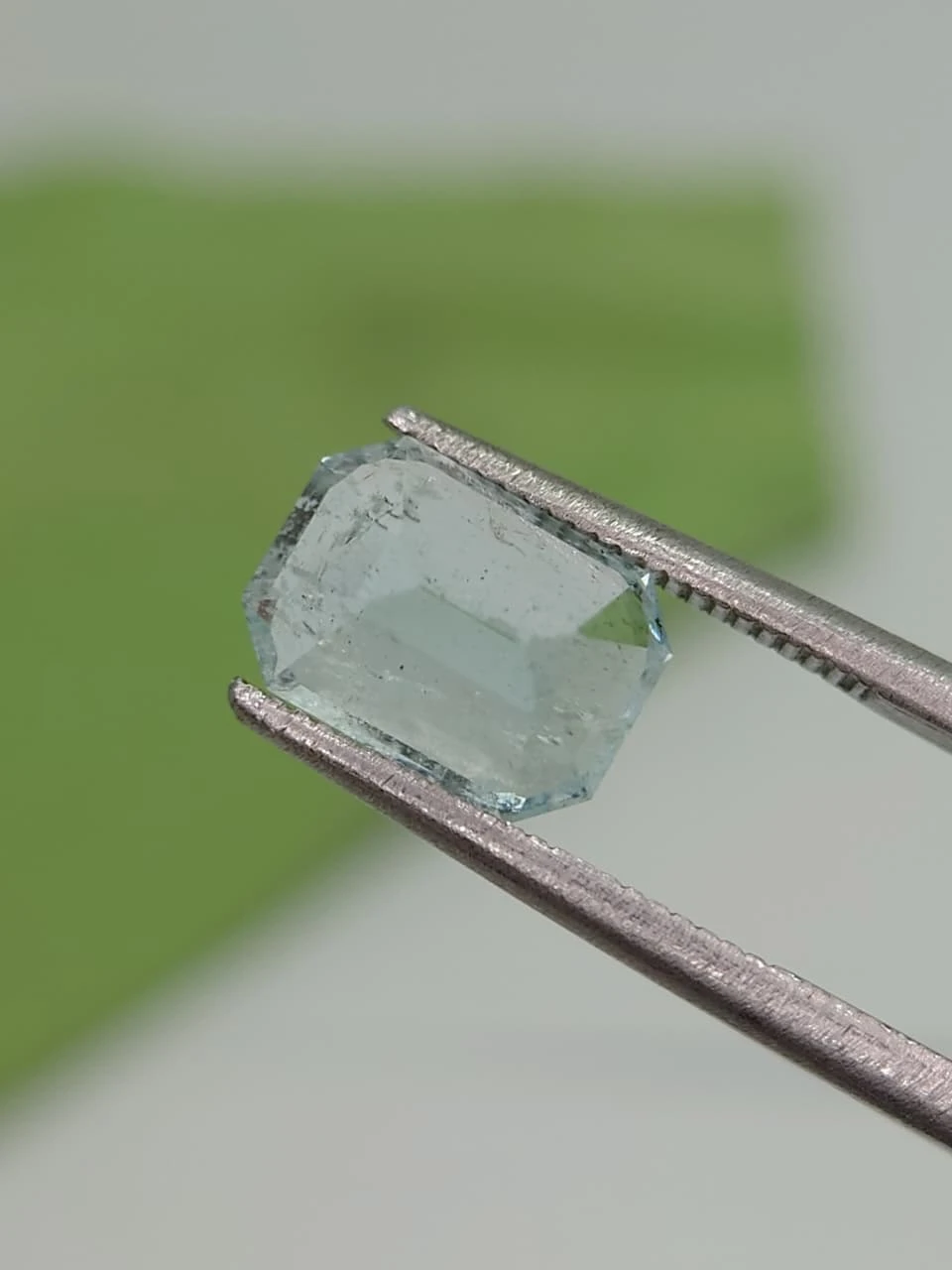 2.1ct Natural Emerald Faceted Aquamarrine from Pakistan — view 5